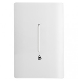 Placa p/ 1 vertical campainha (desenhada) - Novara Branco